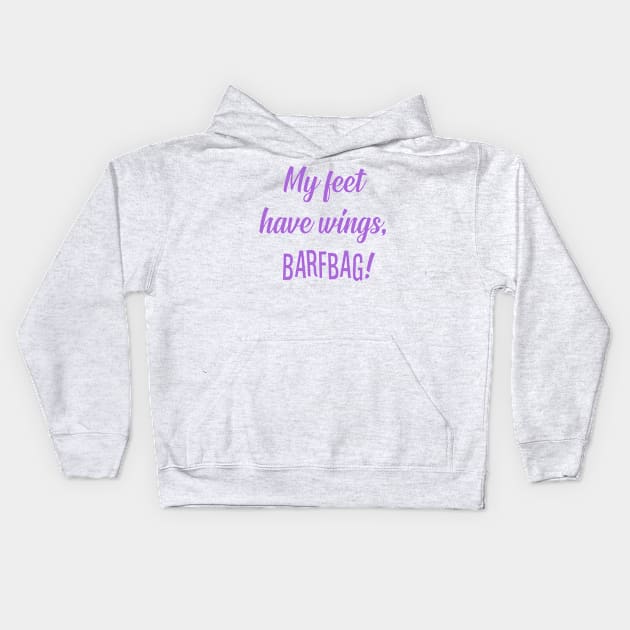 My Feet Have Wings! Kids Hoodie by Everydaydesigns